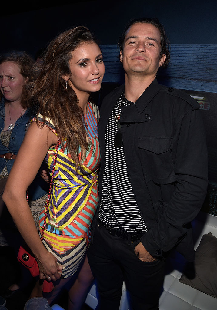 SAN DIEGO, CA - JULY 25: Actors Nina Dobrev and Orlando Bloom attend the Playboy and A&E Bates Motel Event During Comic-Con Weekend, on July 25, 2014 in San Diego, California. (Photo by Jason Kempin/Getty Images for Playboy)