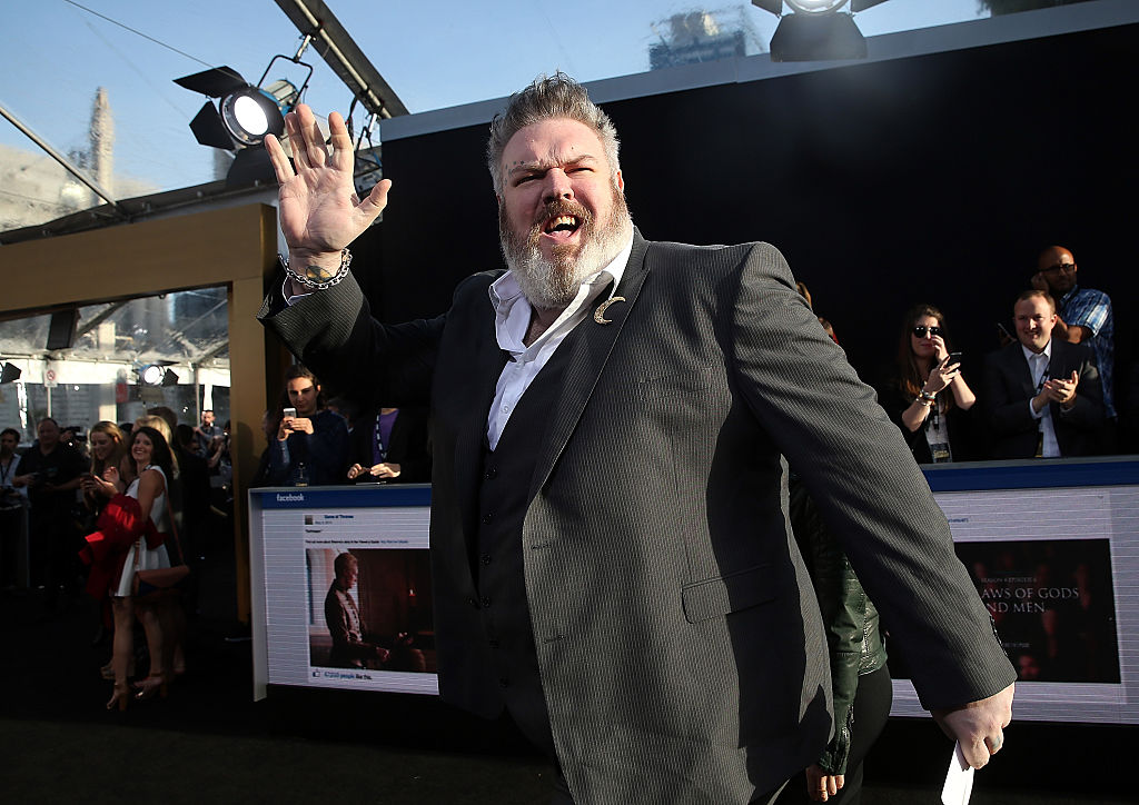 SAN FRANCISCO, CA - MARCH 23: Actor Kristian Nairn attends the premiere of HBO's 'Game of Thrones' Season 5 at San Francisco Opera House on March 23, 2015 in San Francisco, California. (Photo by Justin Sullivan/Getty Images)