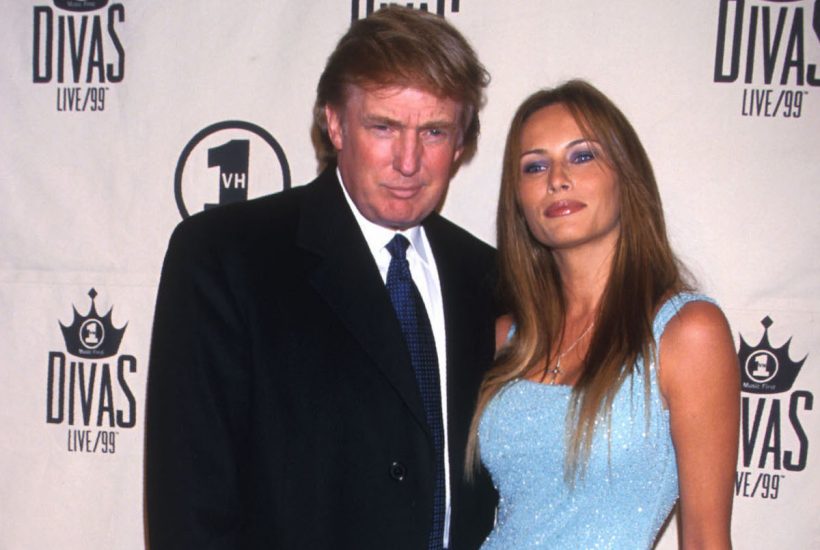 FILE PHOTO: Donald Trump and Melanie Knaus arrive for VH1's Divas Live concert at the Beacon Theater in New York City April 13, 1999. (Photo by Diane Freed)