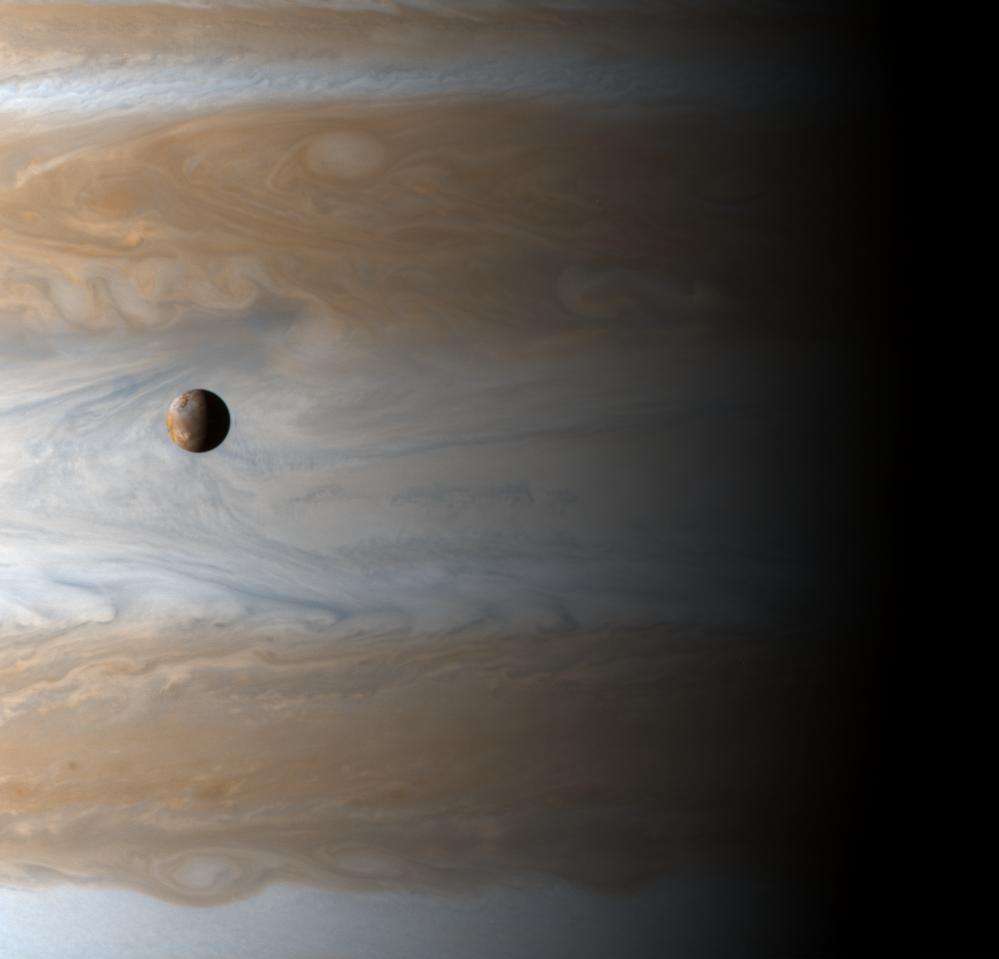 A Jupiter és az Io a Cassini fotóján(Fotó: NASA/JPL/University of Arizona)