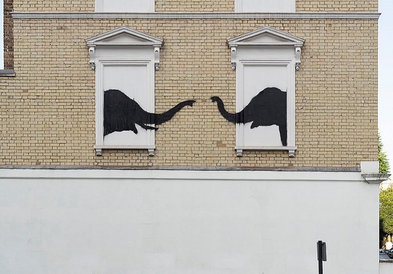Banksy művei elefántok