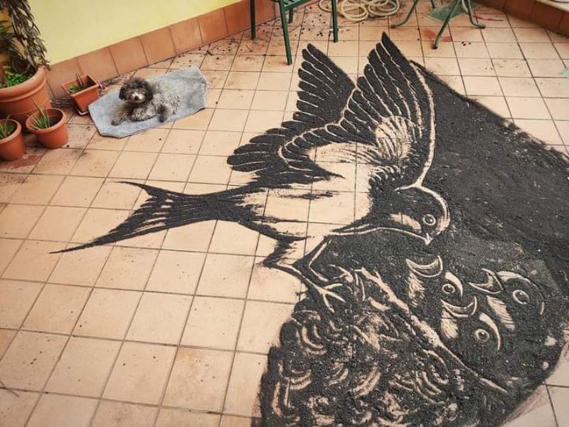 Az Etna hamuja művészeti célra is használható