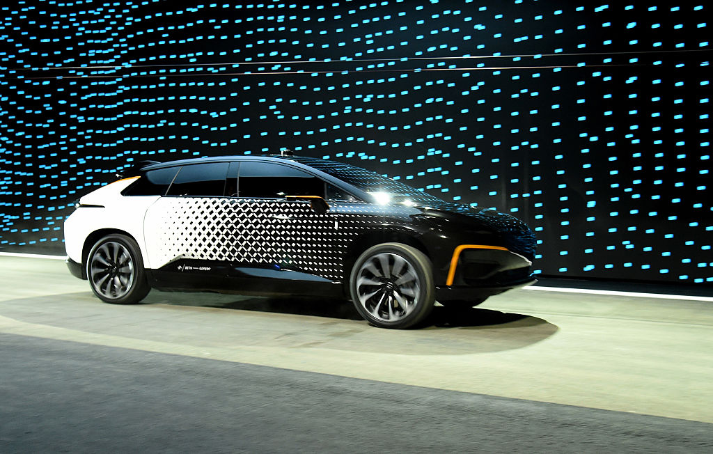 A Faraday Future 2018-ban kerül forgalomba, a Tesla versenytársa szeretne lenni. Fotó: Ethan Miller/Getty Images