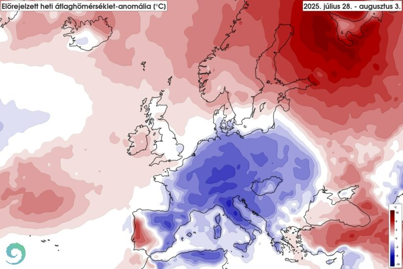 Hidegfront hoz lehűlést