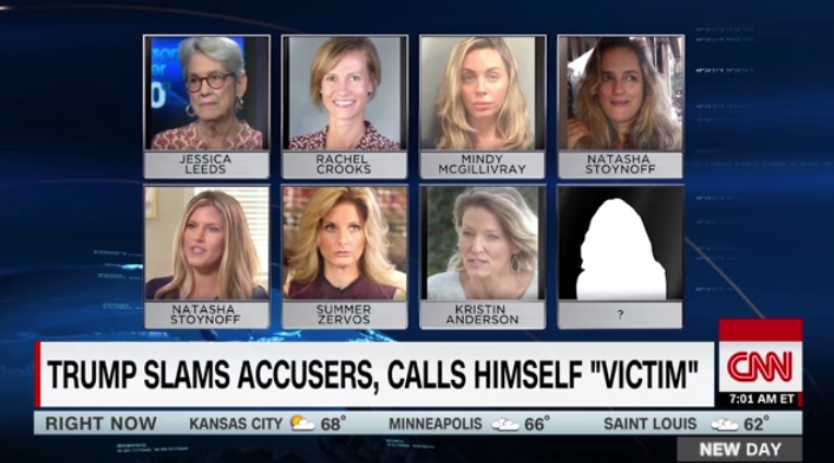 Nők, akik azt állítják, hogy szexuálisan zaklatta őket Trump. Kép: cnn.com