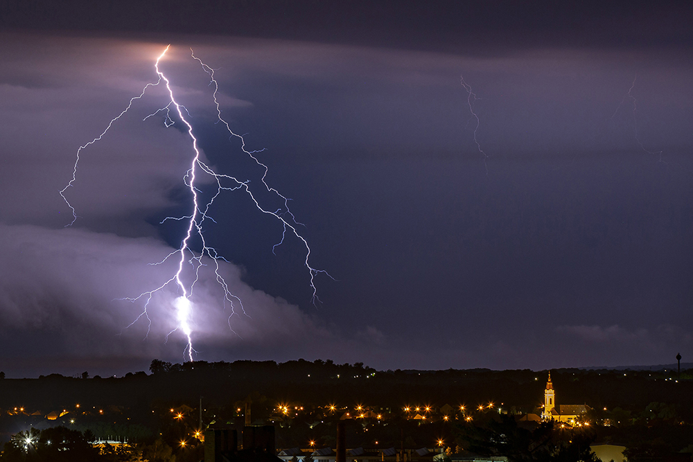 Villámlás Nagykanizsa felett